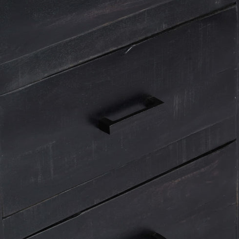 Rustika Rowe -  Sideboard Black 147x40x80 cm Solid Mango Wood